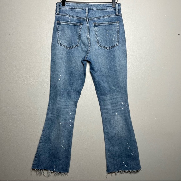 KUT from the Kloth Stella Jeans 2 High-Rise Fab Ab Flare Raw Hem Navigate - Picture 6 of 9